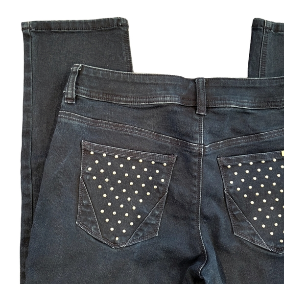 Chico's So Slimming Straight Leg Studded Pocket Jeans Chico's Size 00 - Picture 2 of 13